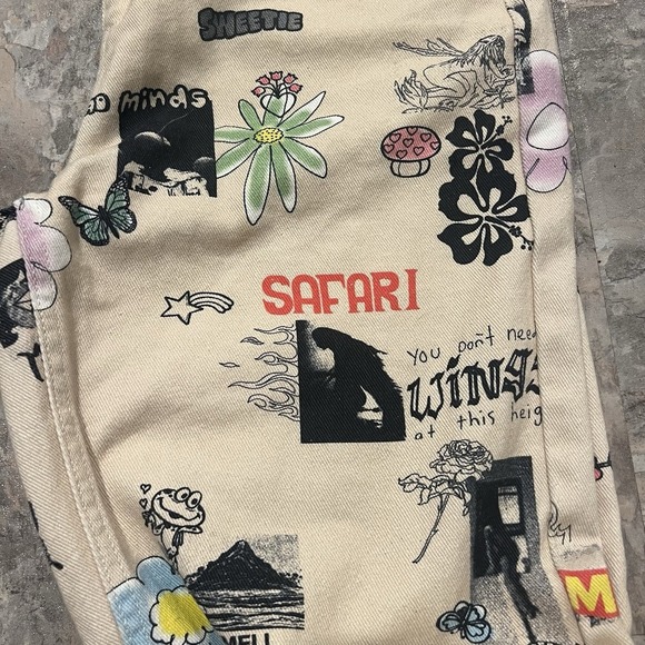 Urban Outfitters M/SF/T Misfit Mad Minds Cream Pant Size 28 Unisex Skater Pant - Picture 4 of 8